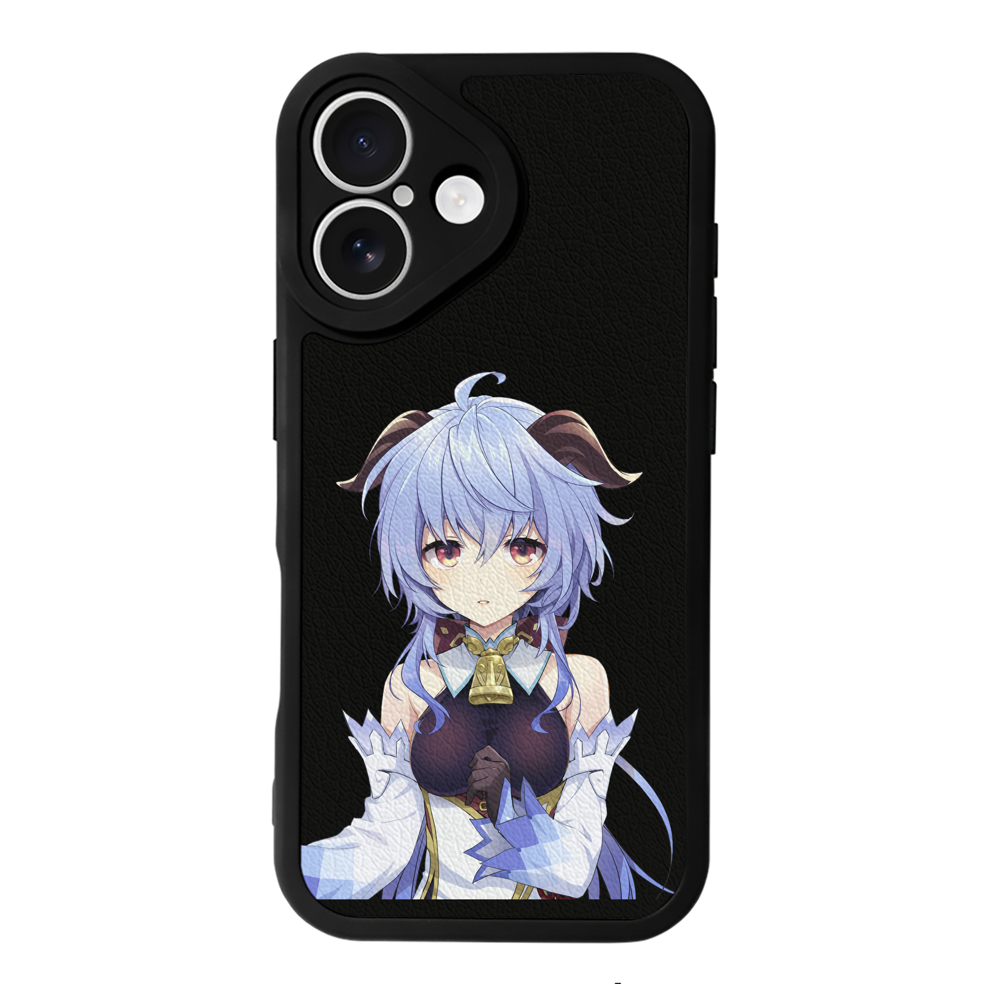 げんし神 甘雨 かんう genshin Ganyu 【iPhone 16シリーズ対応】シリコンスマホケース（レザー調） 材質：シリコン